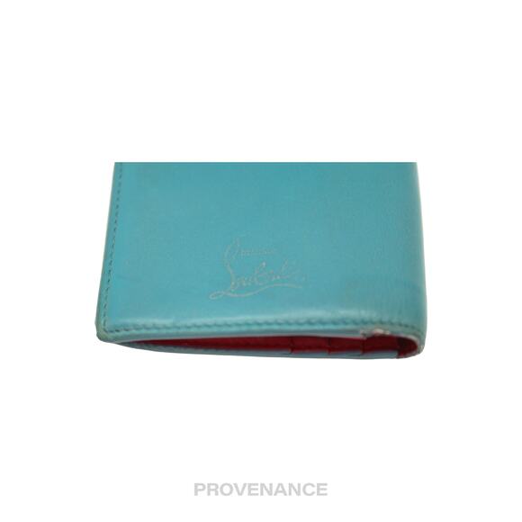🔴 Christian Louboutin Spike Card Wallet - Turquoise - Picture 6 of 7